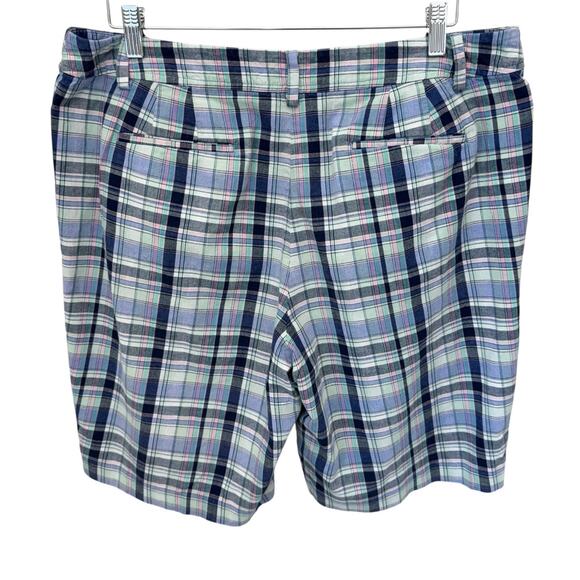 TALBOTS Plaid Shorts Womens Size 14 Mid-Rise 10" Inseam - Picture 2 of 6